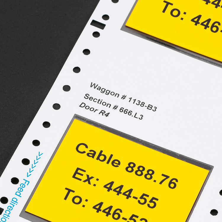 HTX-S3 heat shrink marker, assembled, close-up