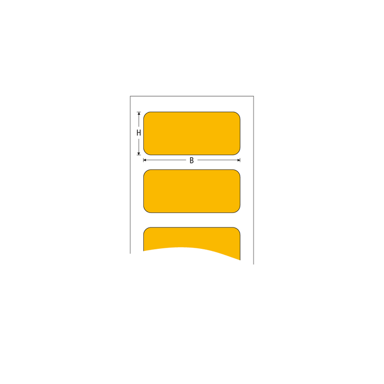 Warning signs, rectangular (WRT-V), dimension