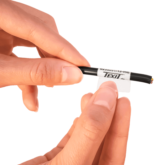 Cable labeling self-adhesive