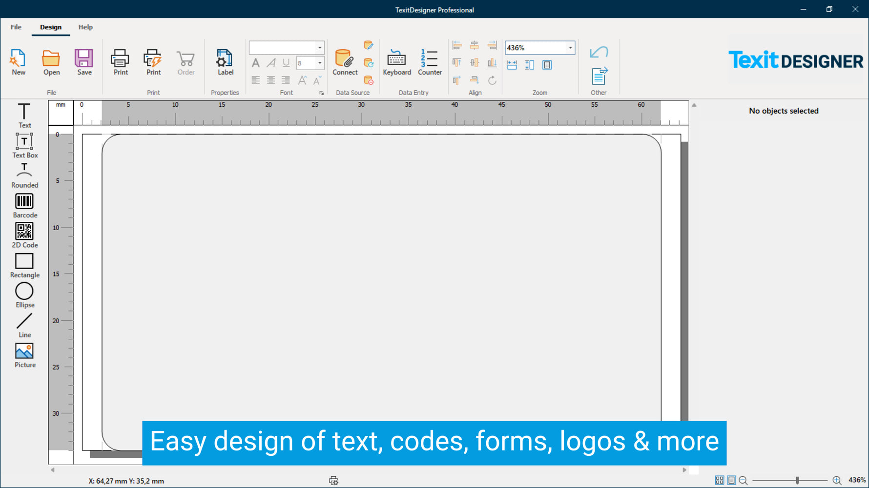 Texit Designer 11 | Barcode Etiketten Software | Etikettendesign