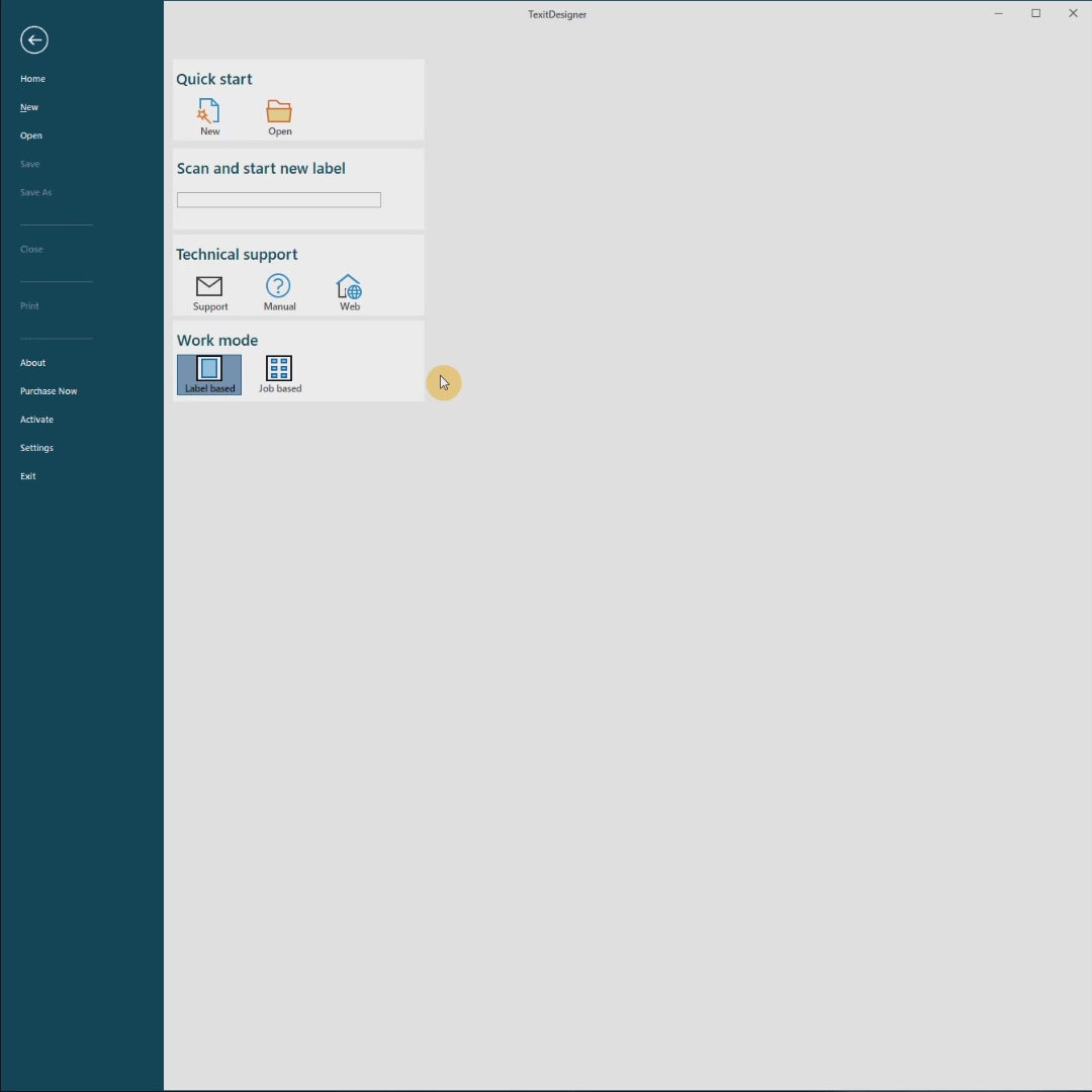 Etiketten Software