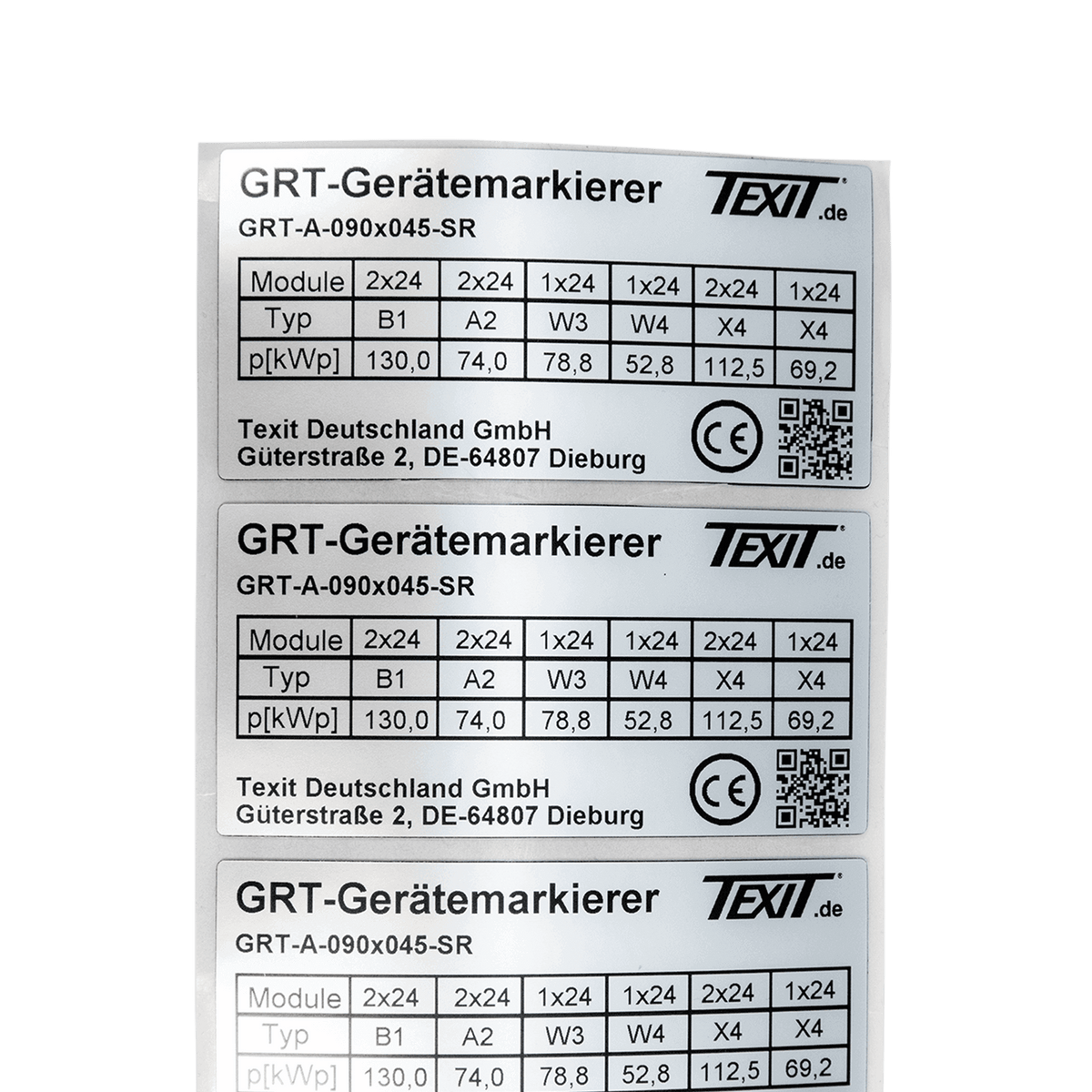 Nameplate labels