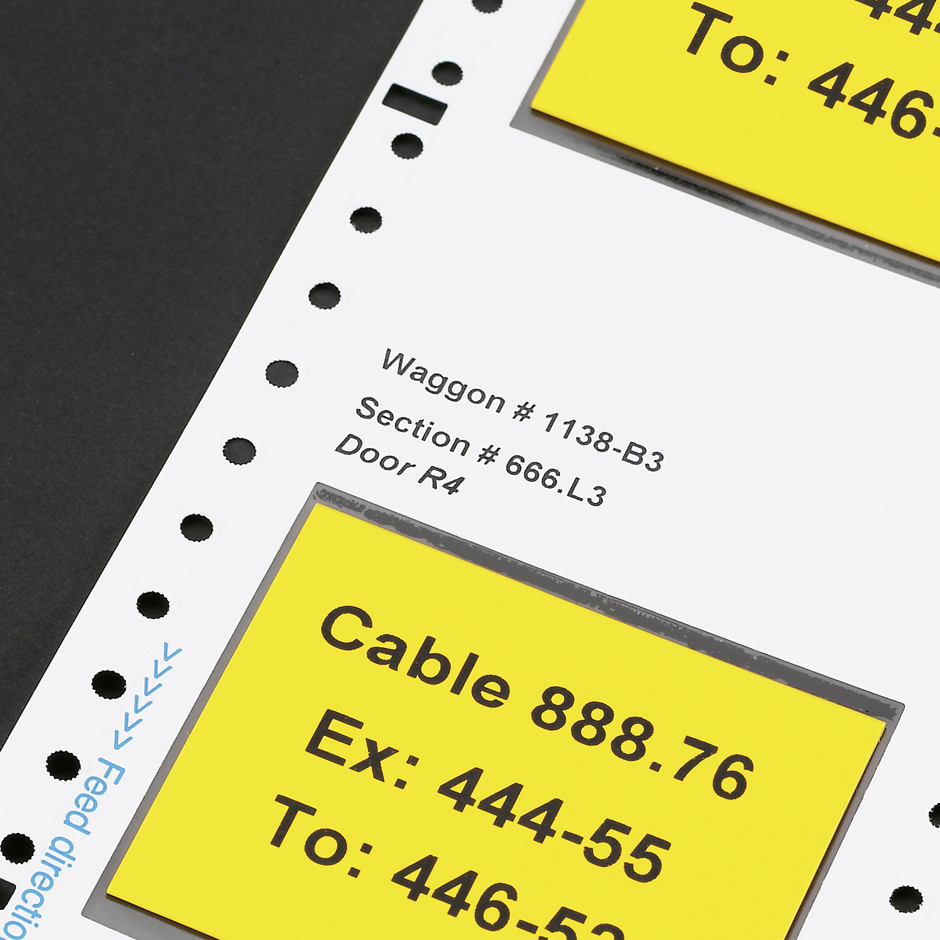 HTX-S3 heat shrink marker, assembled, close-up