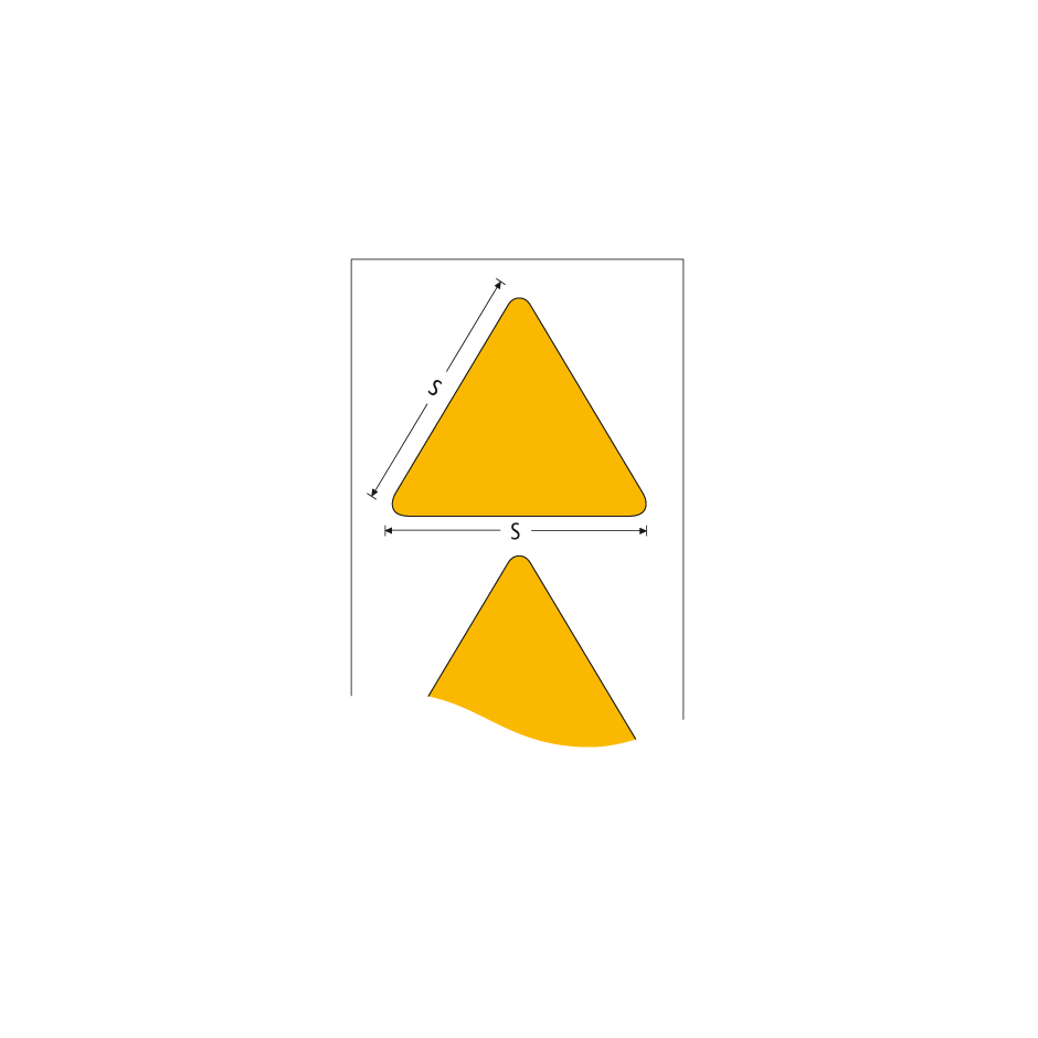Warning signs, triangular (WRT-V-SL), dimension