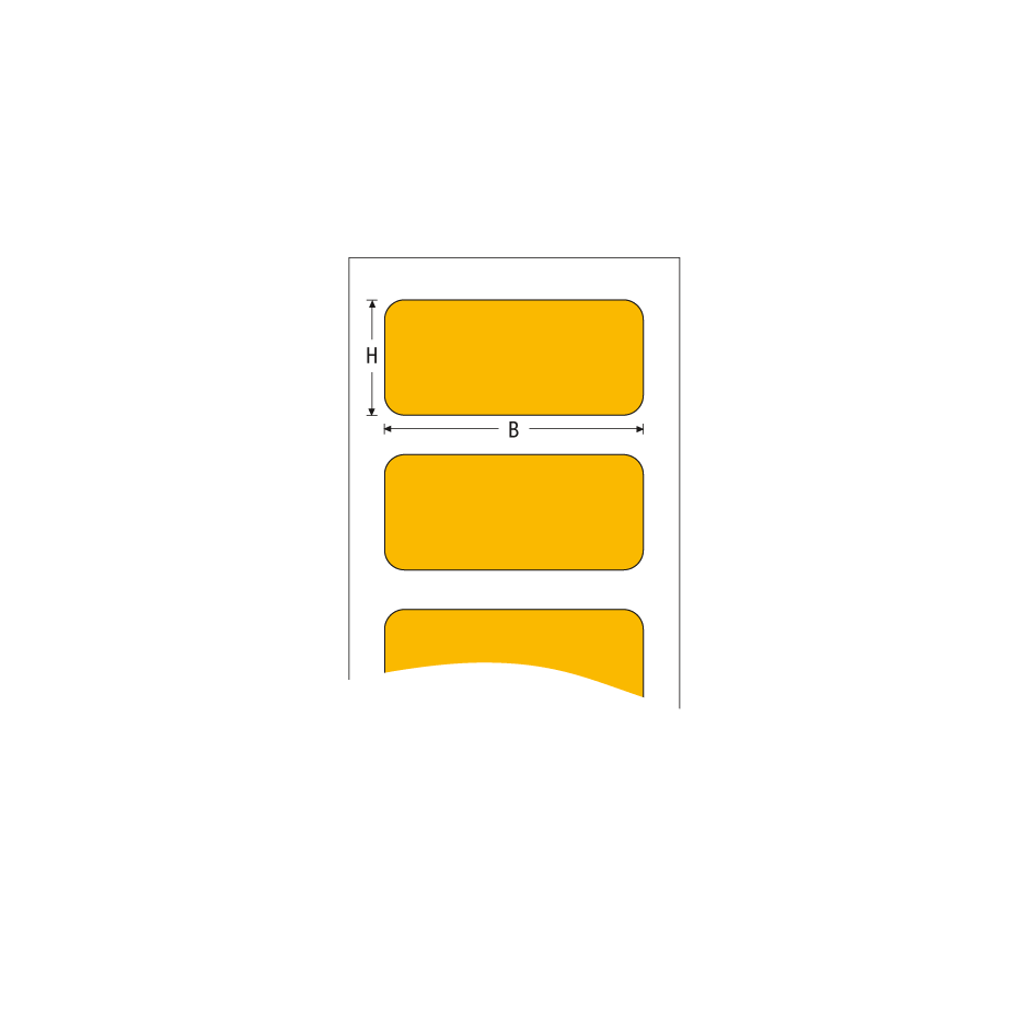 Warning signs, rectangular (WRT-V), dimension
